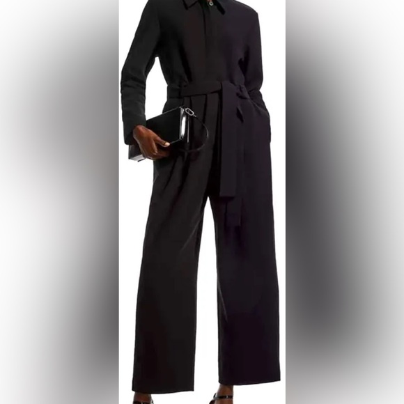 COS Pants - COS Black Long Sleeve Belted Jumpsuit Oversized Size XS